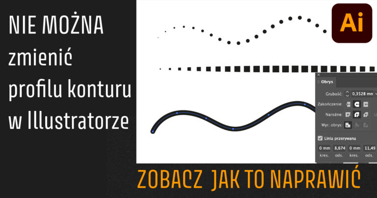 Nie można zmienić kształtu konturu w Illustratorze