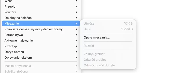 Ostatnio w wersji programu Adobe Illustrator 2026 zauważyłam, że coś ubyło. Efekt przejścia, który bardzo lubię używać. Czy faktycznie go nie ma?